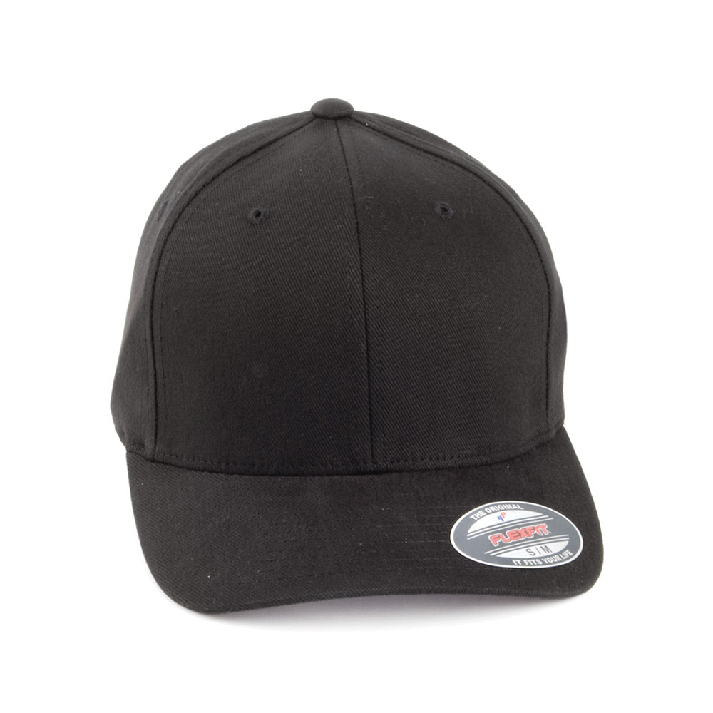 FlexFit Mid-Pro Brushed Twill Baseball Cap - Black