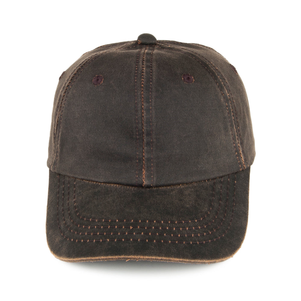 Dorfman-Pacific Hats Weathered Cotton Baseball Cap - Brown