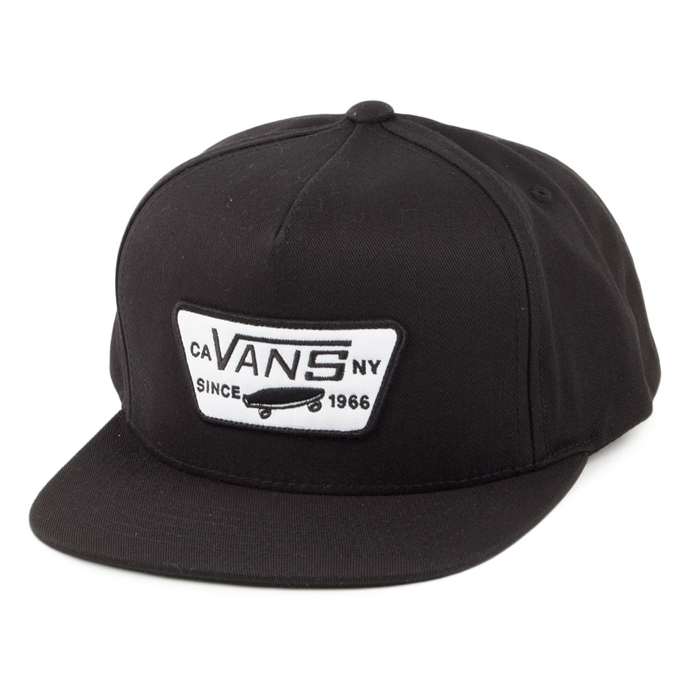 Vans Hats Full Patch Snapback Cap - Black – Village Hats