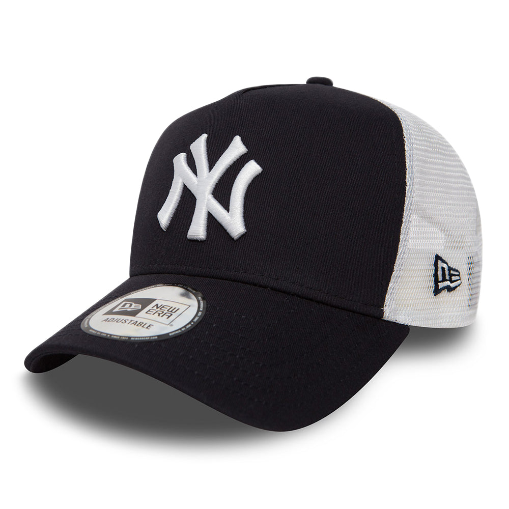 New Era New York Yankees A-Frame Trucker Cap - MLB Clean Trucker - Blu ...