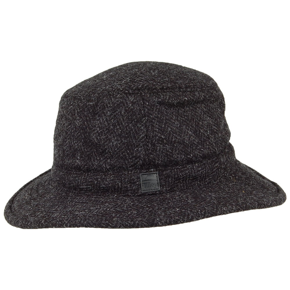 Tilley Hats TW2HT Harris Tweed Winter Hat - Charcoal