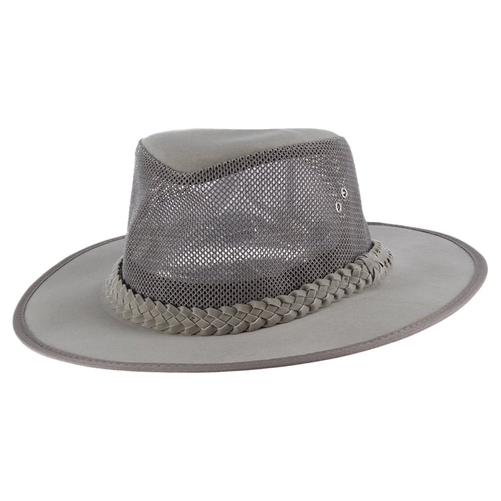 Dorfman Pacific Hats Cooler Mesh Outback Hat - Grey – Village Hats