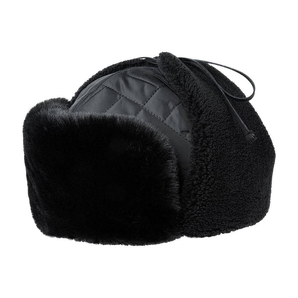 Kangol Quilted Trapper Hat - Black