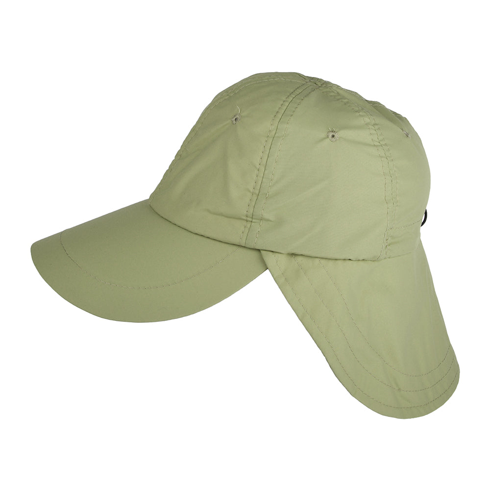 Dorfman Pacific Hats Iceman Cooling Flap Cap - Khaki