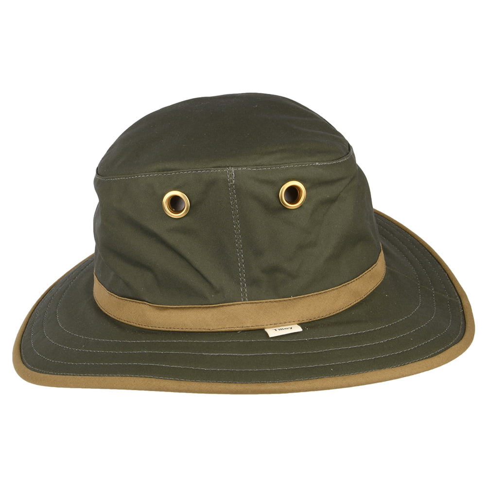 Tilley Hats TWC7 Waxed Cotton Outback Hat - Olive