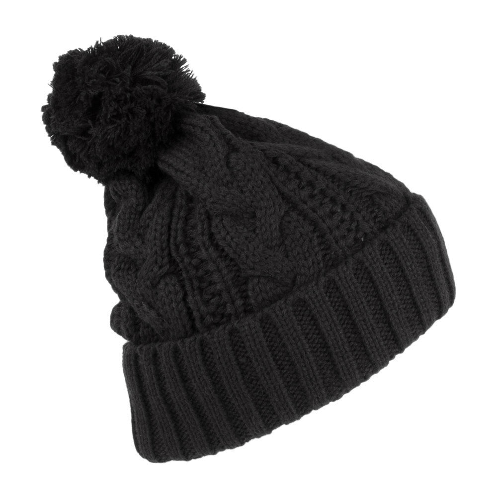 Jaxon & James Cable Knit Bobble Hat - Black