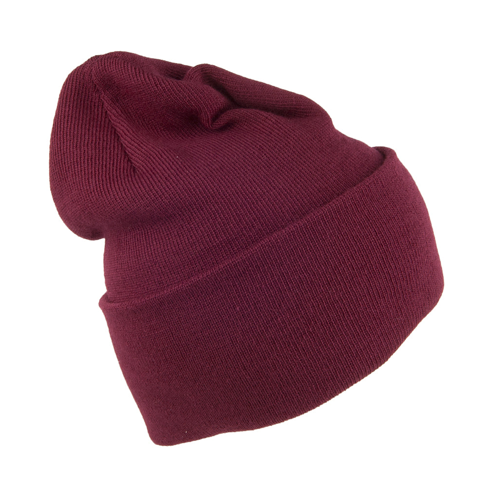 Levi's Hats New Slouchy Beanie Hat With Red Tab Detail - Burgundy