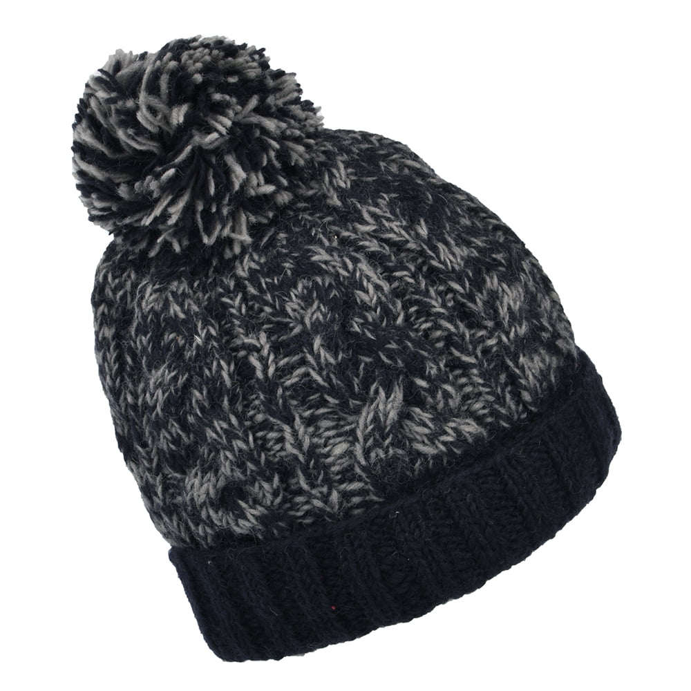 Kusan SP Cable Bobble Hat - Navy Blue