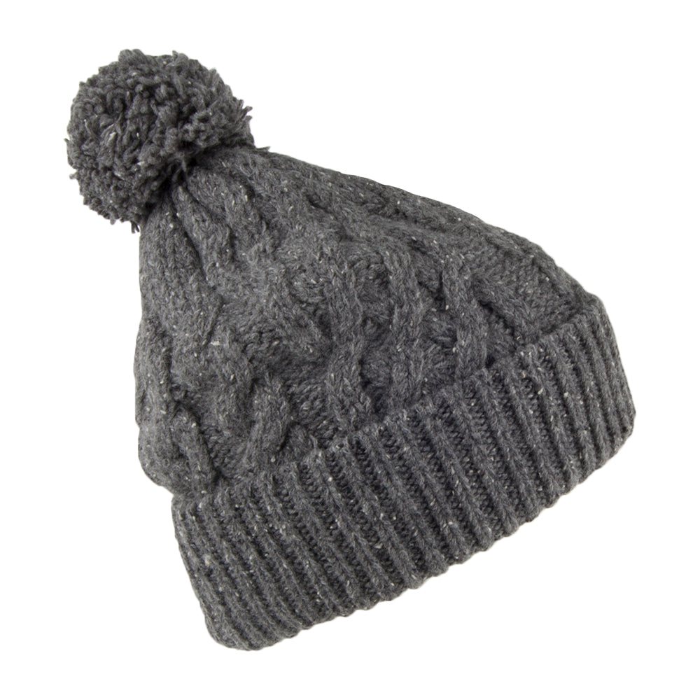 Barbour Hats Seaton Pom Beanie Hat - Grey