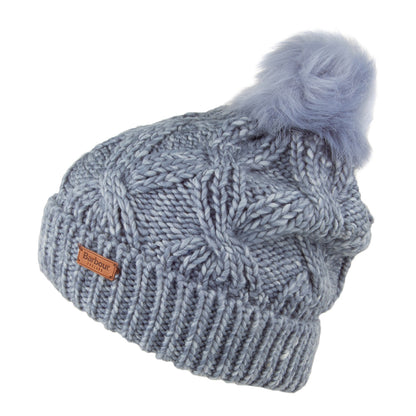 Barbour Hats Bridport Pom Bobble Hat - Blue-Grey