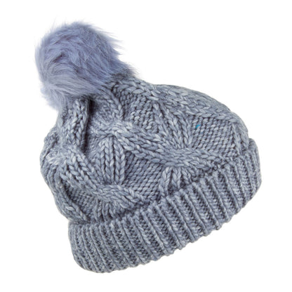 Barbour Hats Bridport Pom Bobble Hat - Blue-Grey