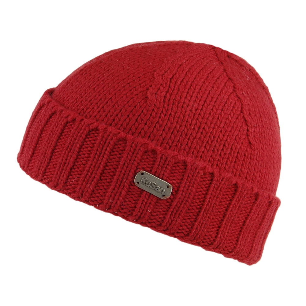 Kusan Hats Merino Fisherman Beanie Hat - Red – Village Hats