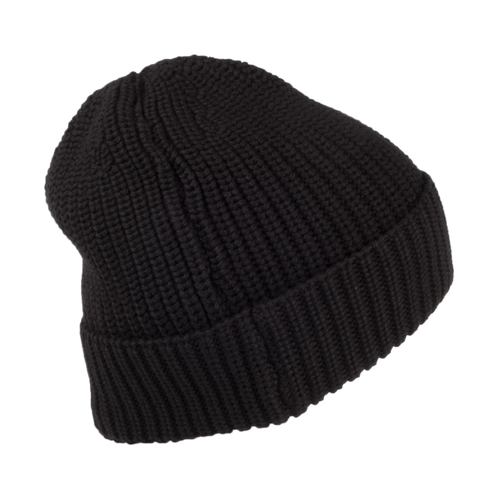 Tommy Hilfiger Hats TJM Flag Ribbed Beanie Hat - Black