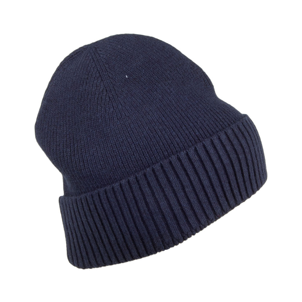 Tommy Hilfiger Hats Pima Essential Flag Cotton Cashmere Beanie Hat - Navy Blue