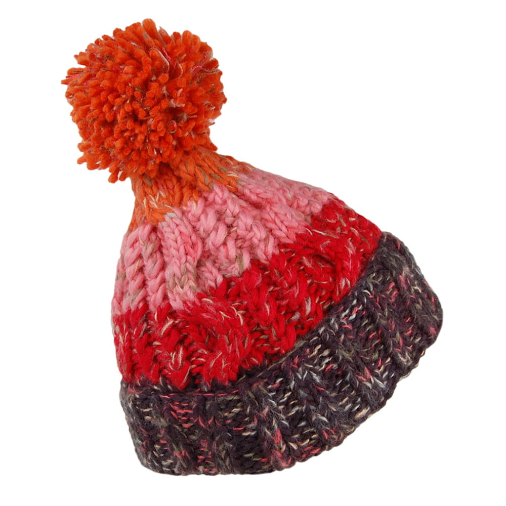 Barts Hats Sandy Bobble Hat - Navy-Red-Orange