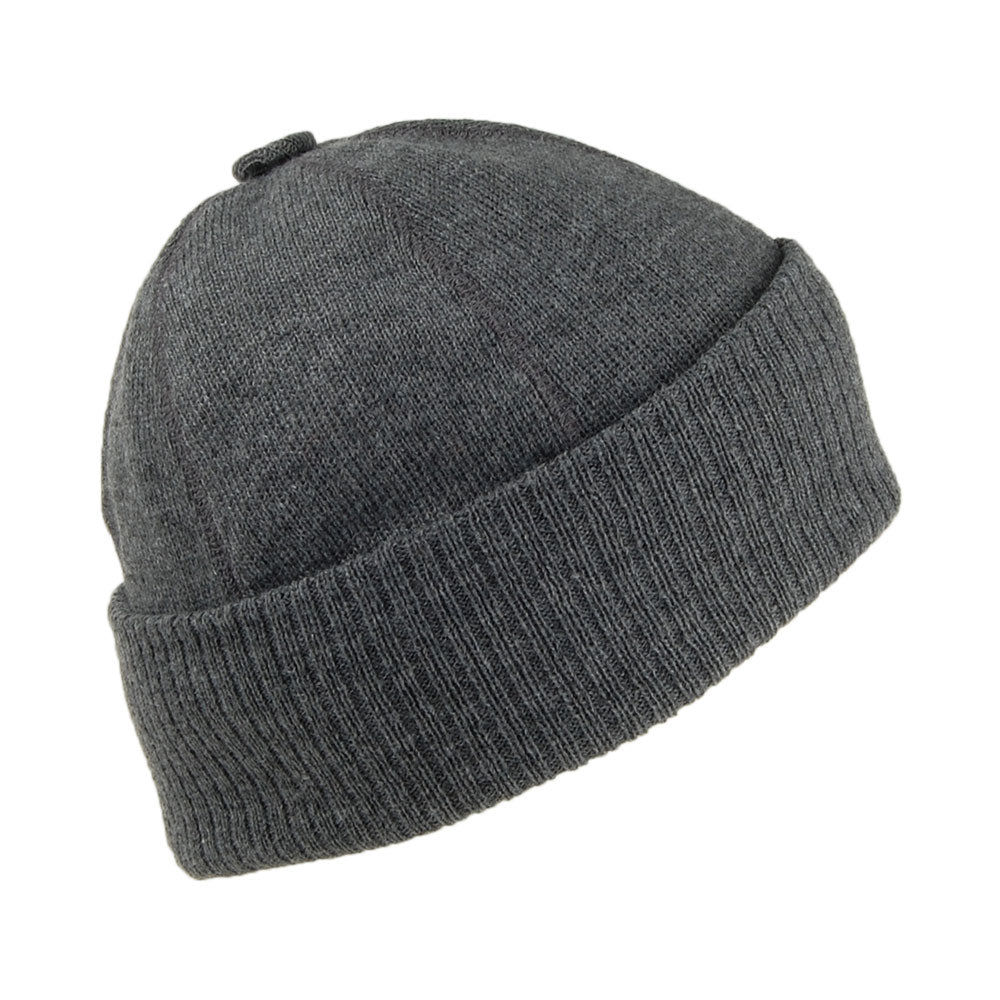 Barts Hats Lyon Button Cuffed Beanie Hat - Grey