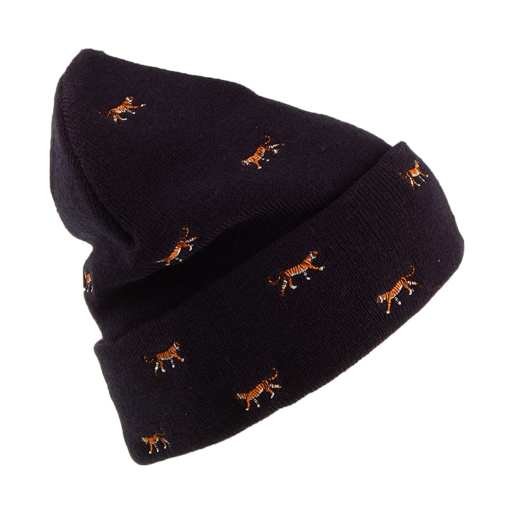 Barts Hats Vinson Tiger Cuffed Beanie Hat - Navy Blue