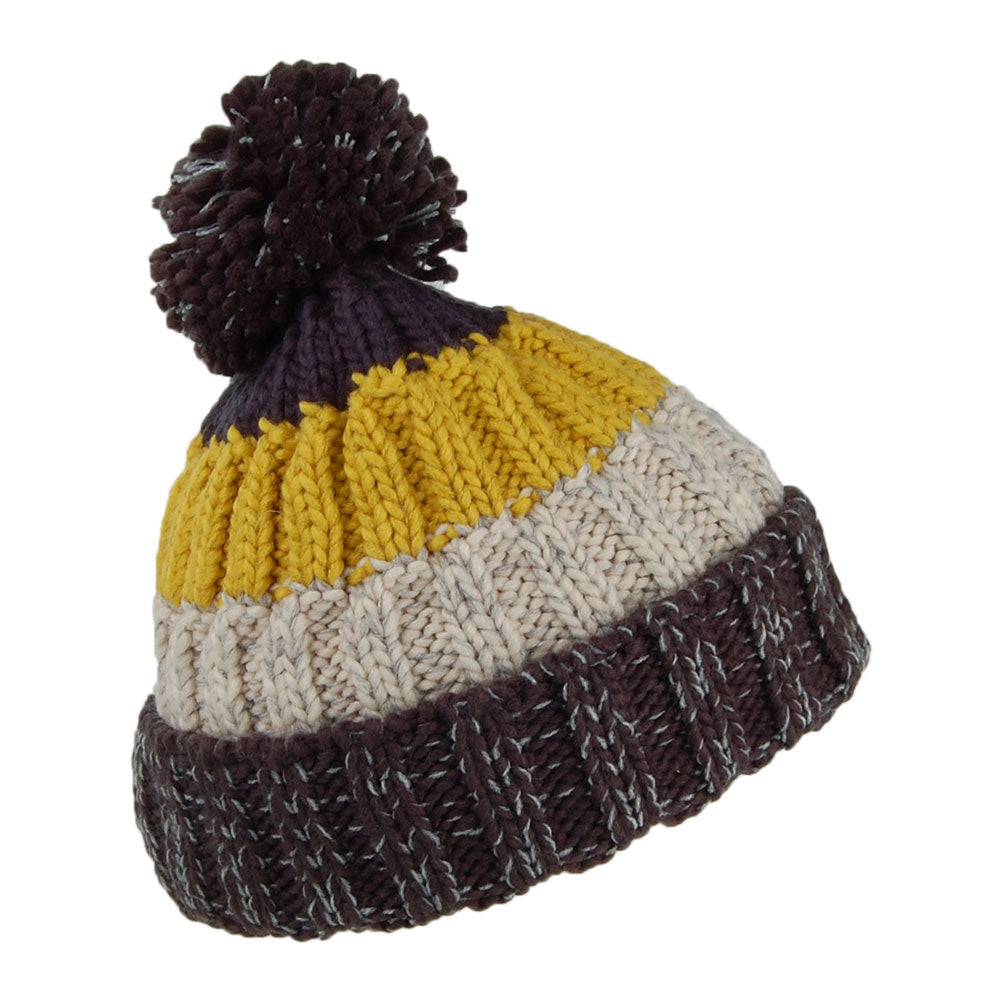 Barts Hats Wilhelm Bobble Hat - Yellow-Black