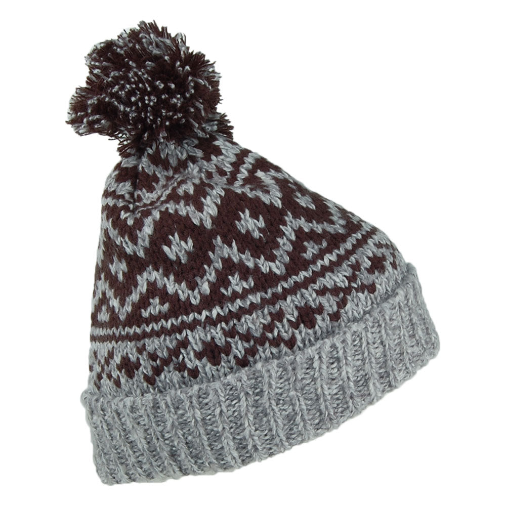 Barts Hats Cartonn Bobble Hat - Grey-Brown