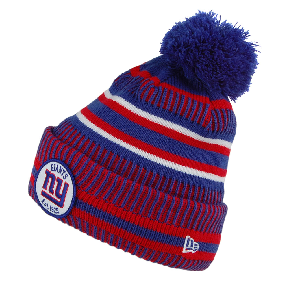 New Era New York Giants Bobble Hat - NFL On Field Knit - Red-Blue ...