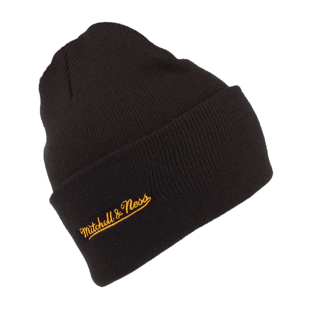 Mitchell & Ness L.A. Lakers Beanie Hat - NBA Team Logo Cuff Knit - Black