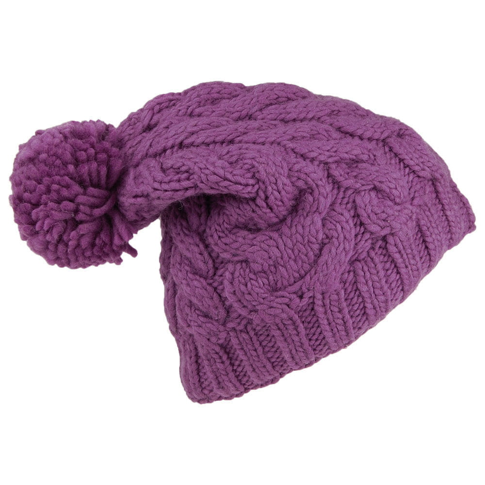 Kusan Oversized Bobble Hat - Rose