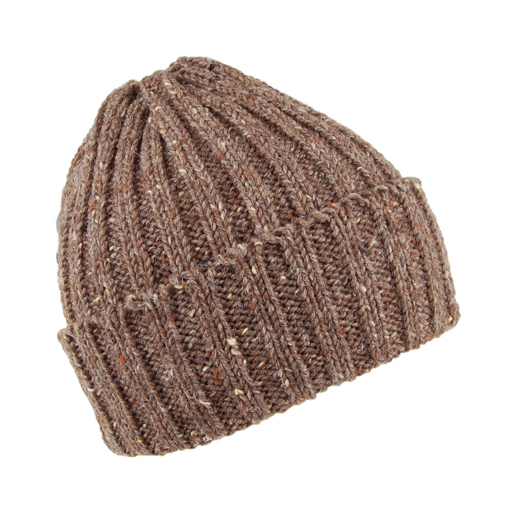 Highland 2000 Kilcarra Wool Cuffed Beanie Hat - Brown