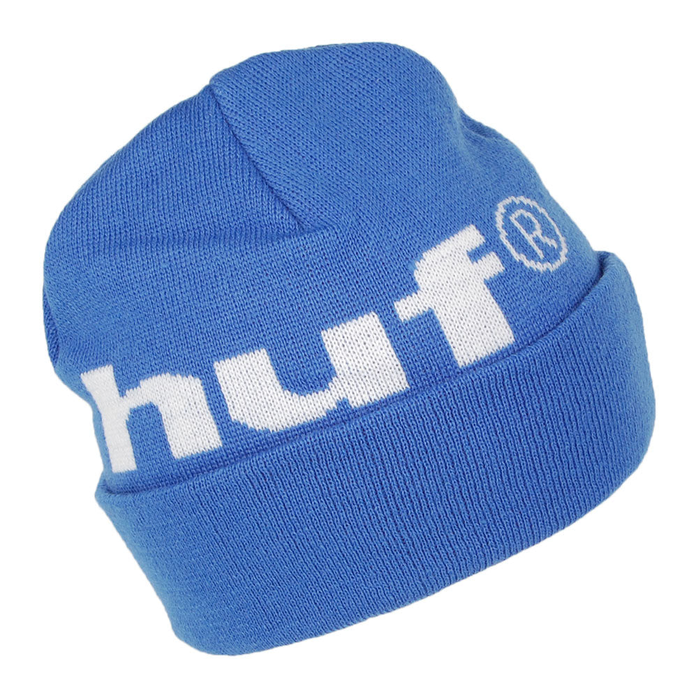 HUF 98 Logo Beanie Hat - Blue-White