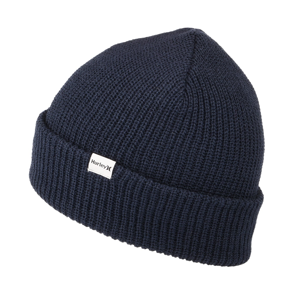 Hurley Hats Harbor Beanie Hat - Navy Blue