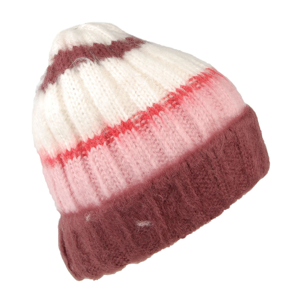 Levi's Hats Striped Knit Beanie Hat - Pink-White