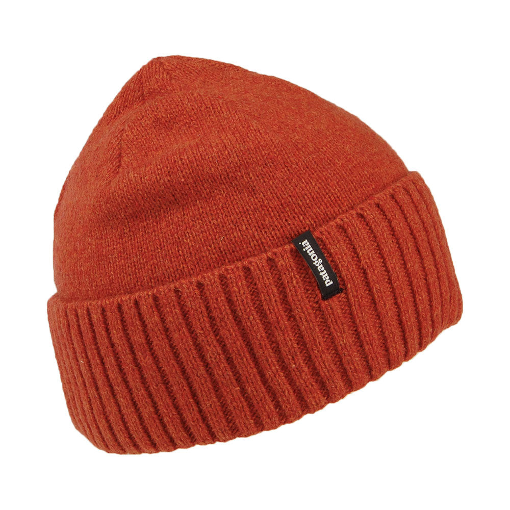 Patagonia Hats Brodeo Recycled Wool Beanie Hat - Orange