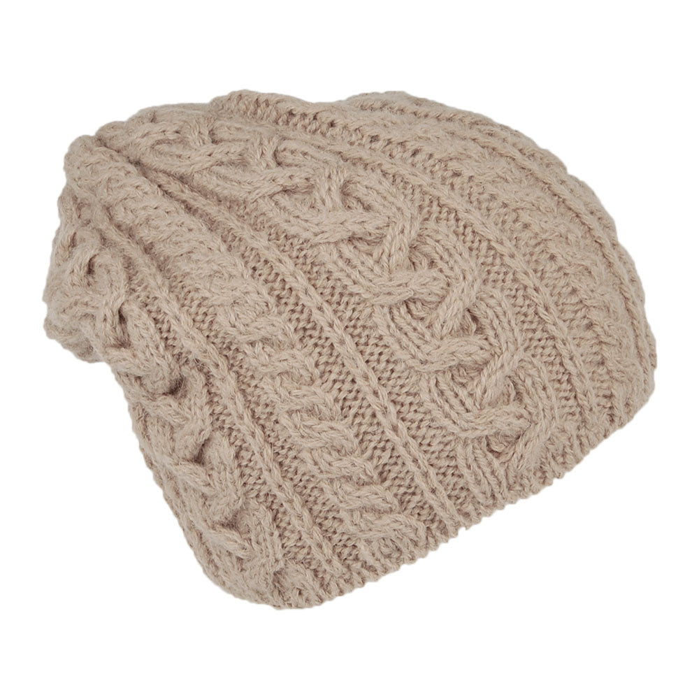 Highland 2000 Super Soft Alpaca Wool Slouch Oversized Beanie Hat - Camel