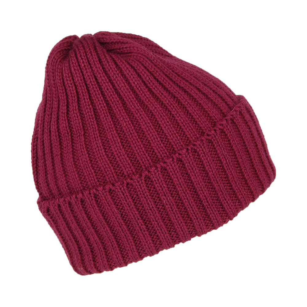 Highland 2000 Ribbed Beanie Hat - Burgundy