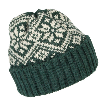 Highland 2000 Snowflake Alpaca Beanie Hat - Dark Green