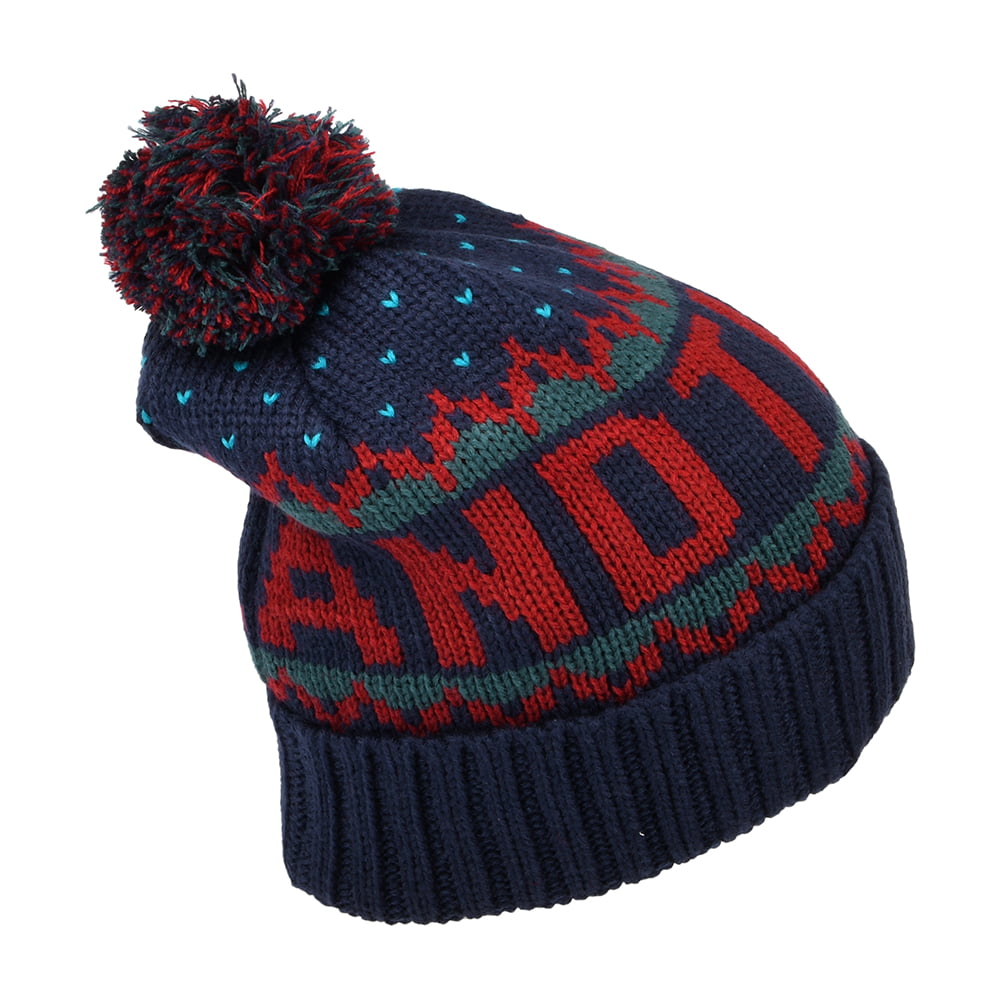 Timberland Hats Knit-In Cuffed Bobble Hat - Navy-Multi