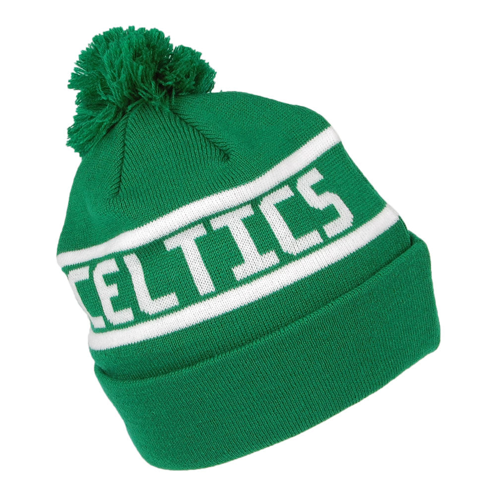 New Era Boston Celtics Cuffed Bobble Hat - NBA Team Jake - Green-White