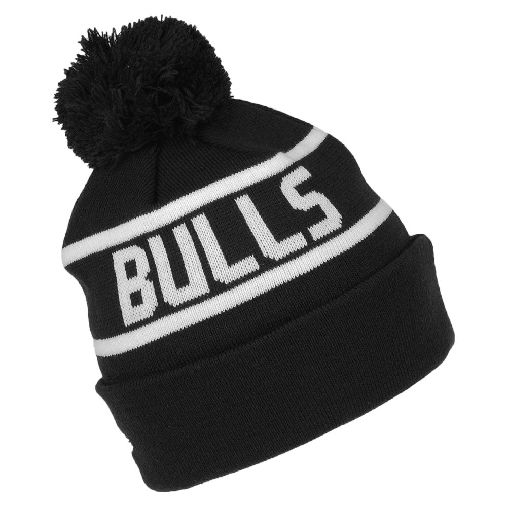 New Era Chicago Bulls Cuffed Bobble Hat - NBA Team Jake - Black