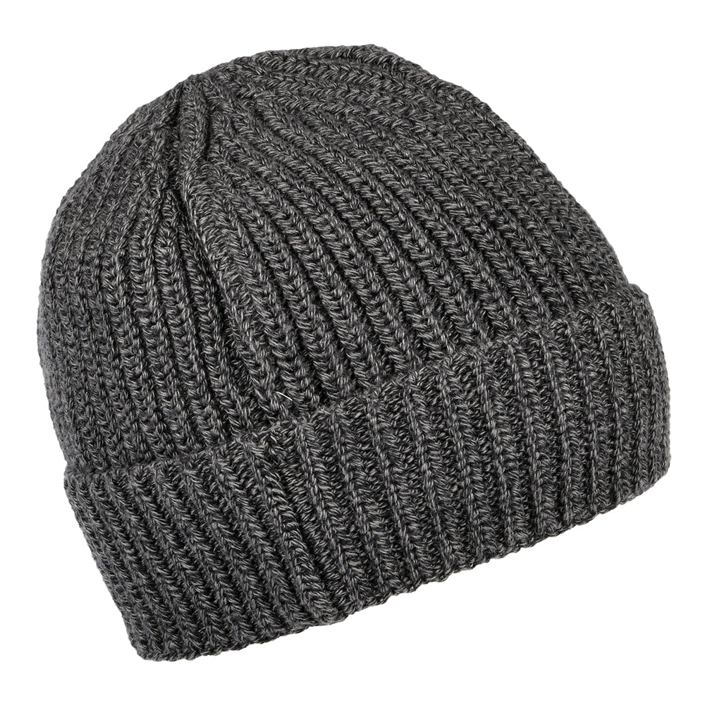 Tommy Hilfiger Hats TJM Flag Ribbed Beanie Hat - Dark Grey