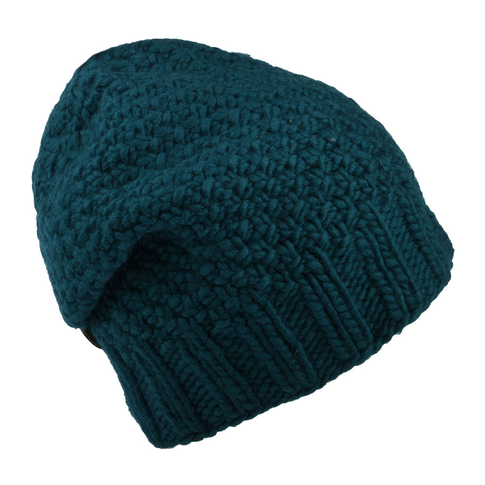 Kusan Button Down Beanie Hat - Teal