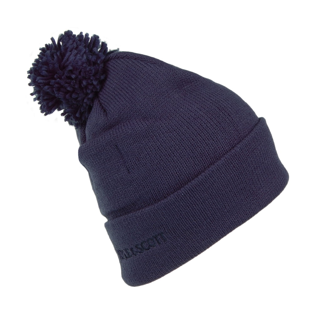 Lyle & Scott Hats Knit Bobble Hat - Dark Navy