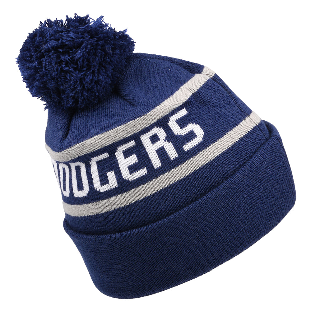 New Era L.A. Dodgers Bobble Hat - MLB Jake Cuff Knit - Dark Royal Blue