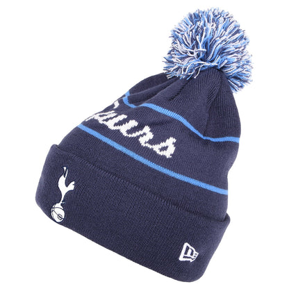 New Era Tottenham Hotspur F.C. Cuff Knit Bobble Hat - Wordmark - Navy Blue