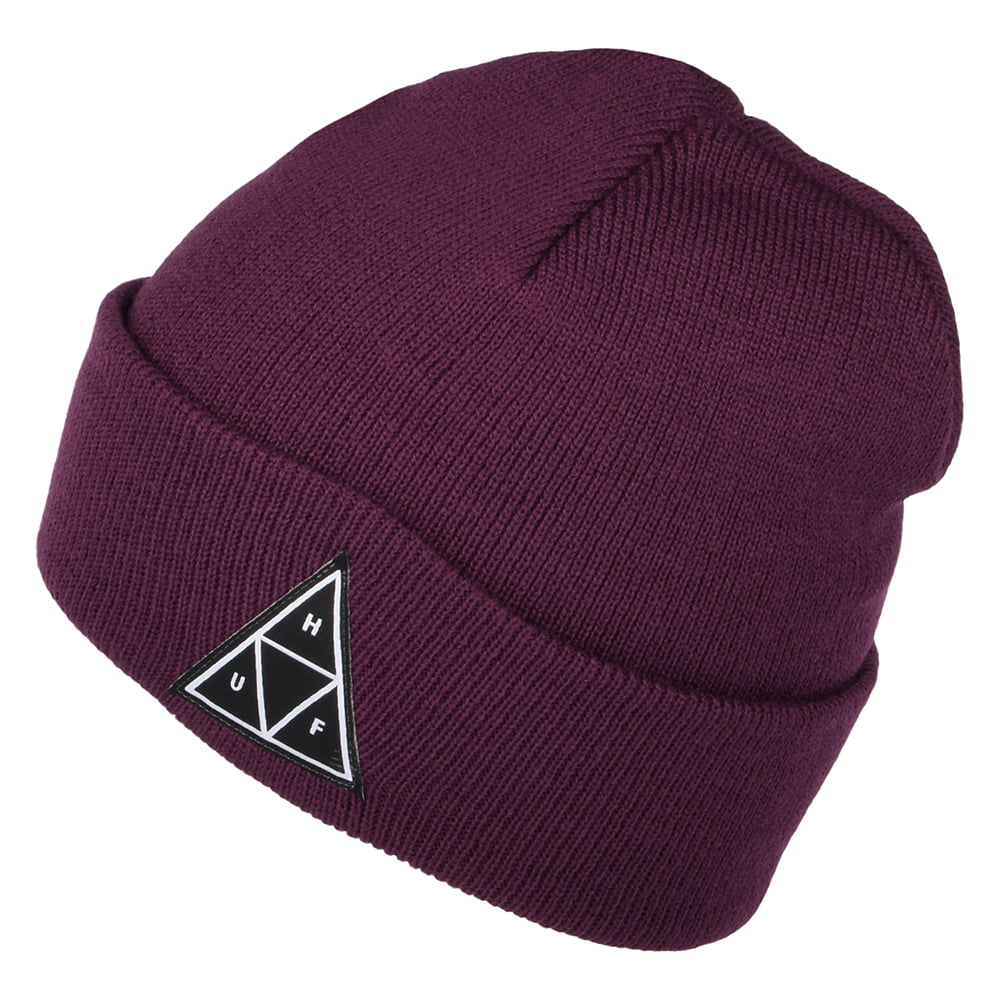 HUF Triple Triangle II Beanie Hat - Aubergine