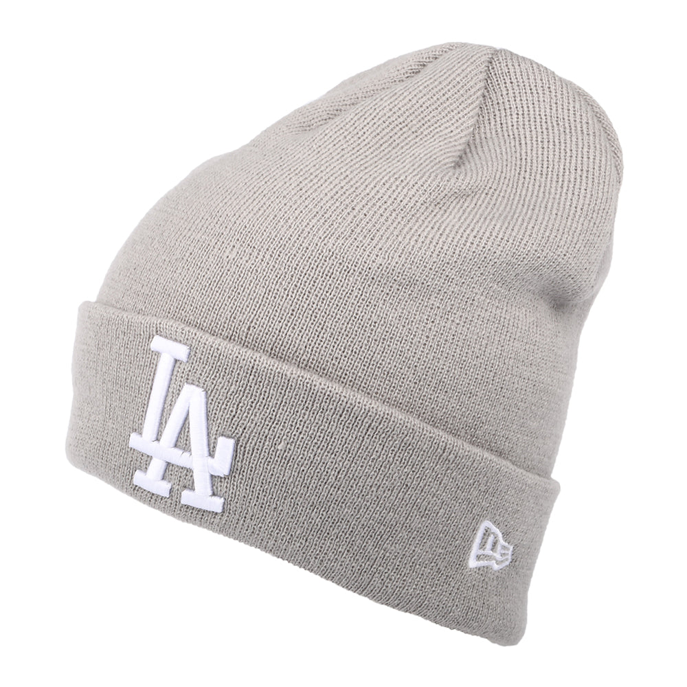 New Era L.A. Dodgers Cuff Beanie Hat - MLB League Essential - Grey-White