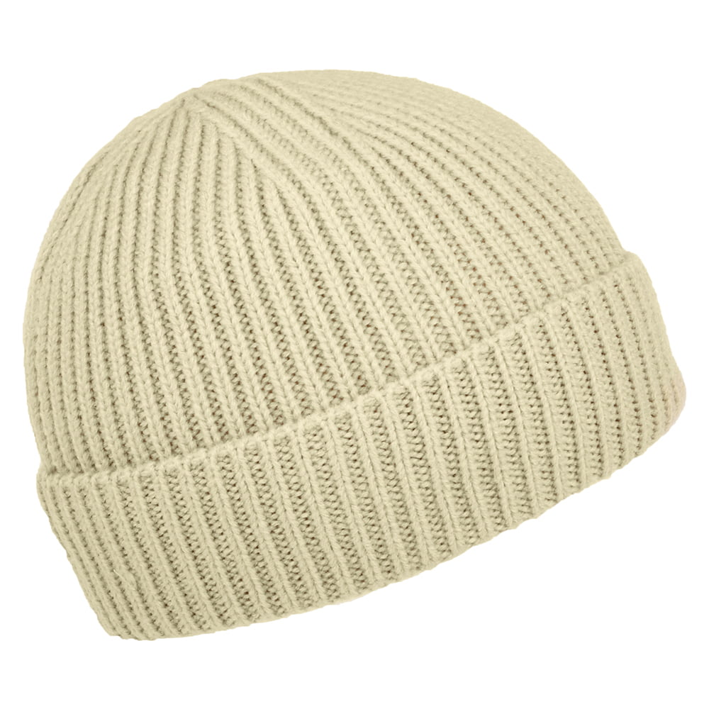 The North Face Hats TNF Logo Box Cuffed Fisherman Beanie Hat - Tan