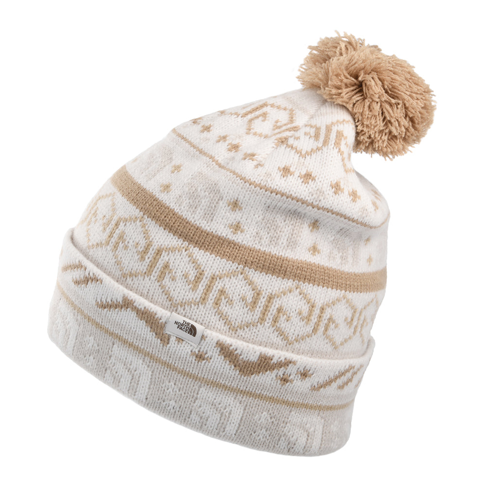 The North Face Hats Fair Isle Bobble Hat - Beige