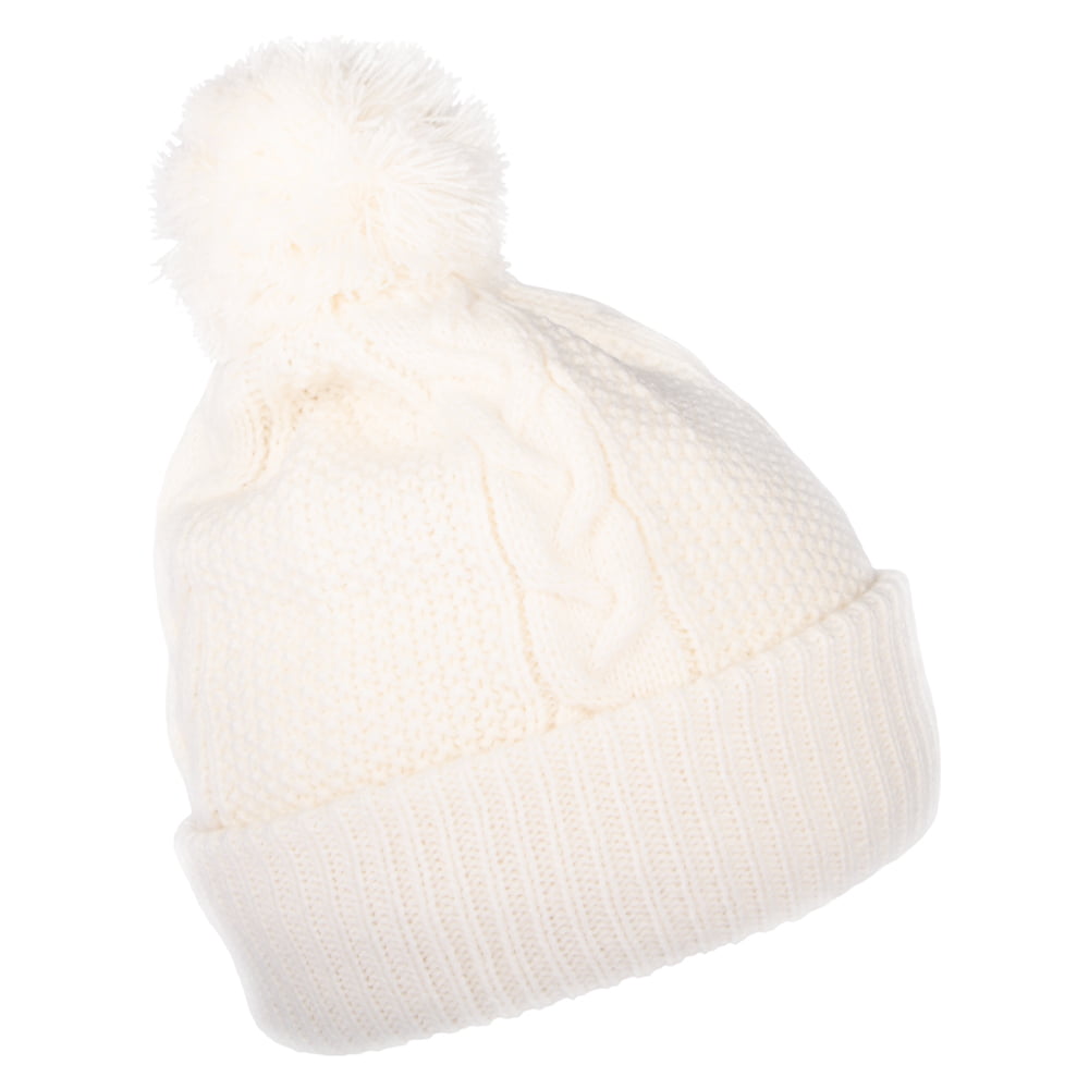 The North Face Hats Minna Cable Knit Bobble Hat - White