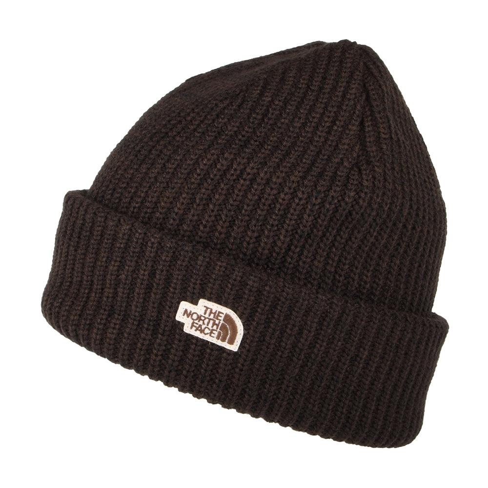 The North Face Hats Salty Dog Logo Badge Beanie Hat - Dark Brown