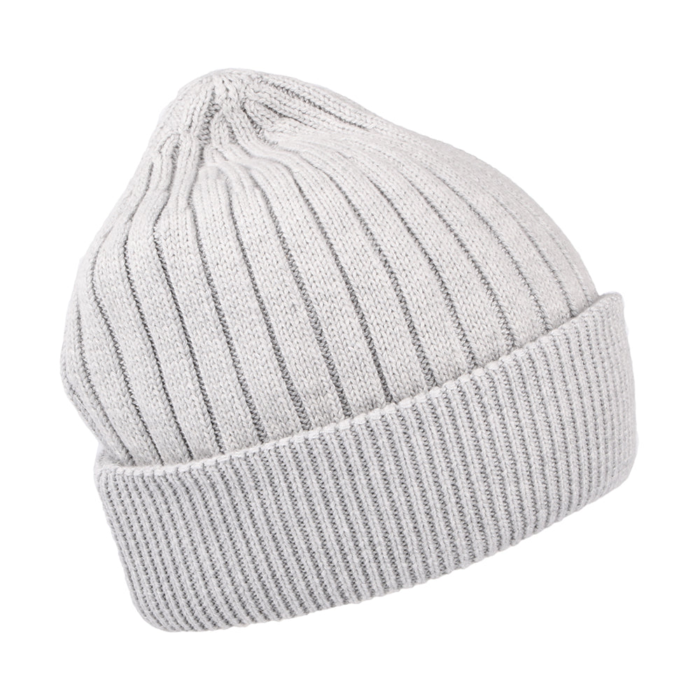 Tommy Hilfiger Hats TJW Flag Ribbed Beanie Hat - Light Grey