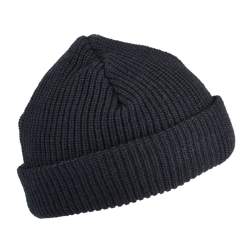 New Era Ribbed Short Cuff Beanie Hat - Navy Blue